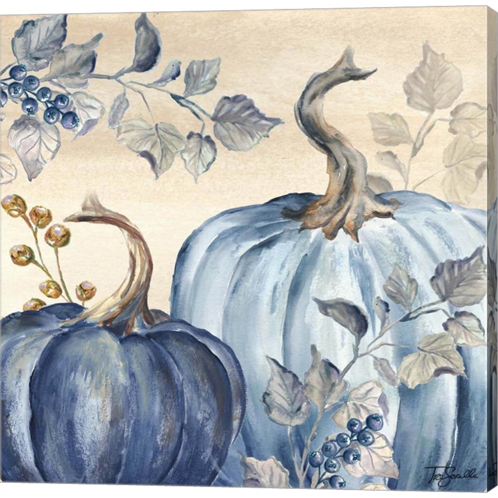 Pumpkin Blues II by Tre Sorelle Studios 12" x 12" Canvas Wall Art