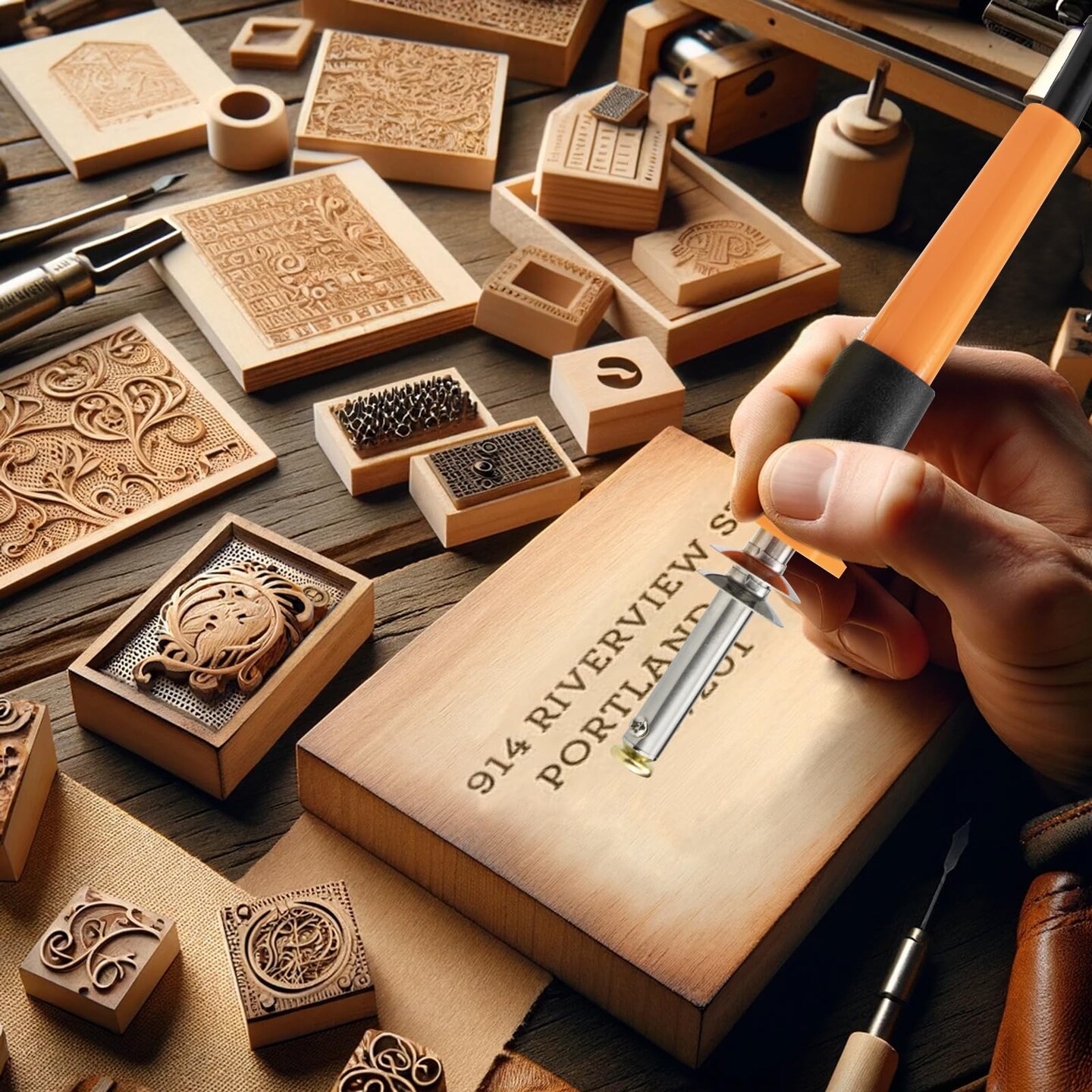 Wood Burning Alphabet Template for Embossing and Carving Crafts