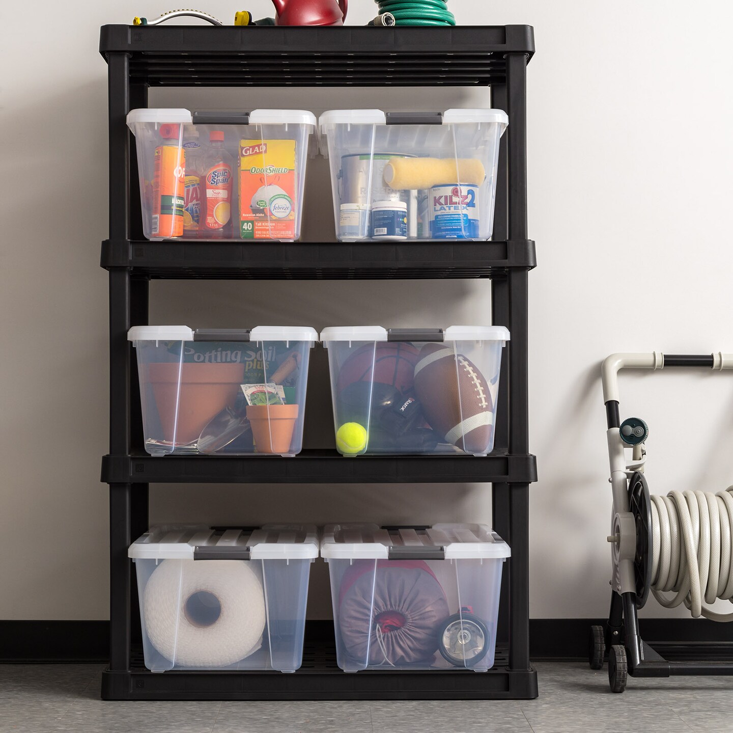 IRIS USA 45/68/91/144qt Plastic Storage Bins with Lids