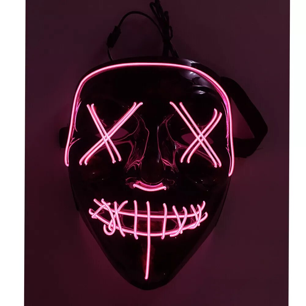 Kitcheniva Halloween Purge Rave Party Light Up Stitches Scary LED Mask