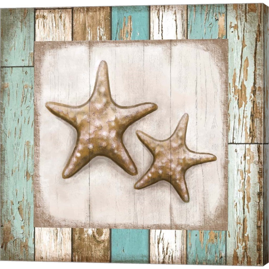 Two Starfish by Elizabeth Tyndall 12&#x22; x 12&#x22; Canvas Wall Art