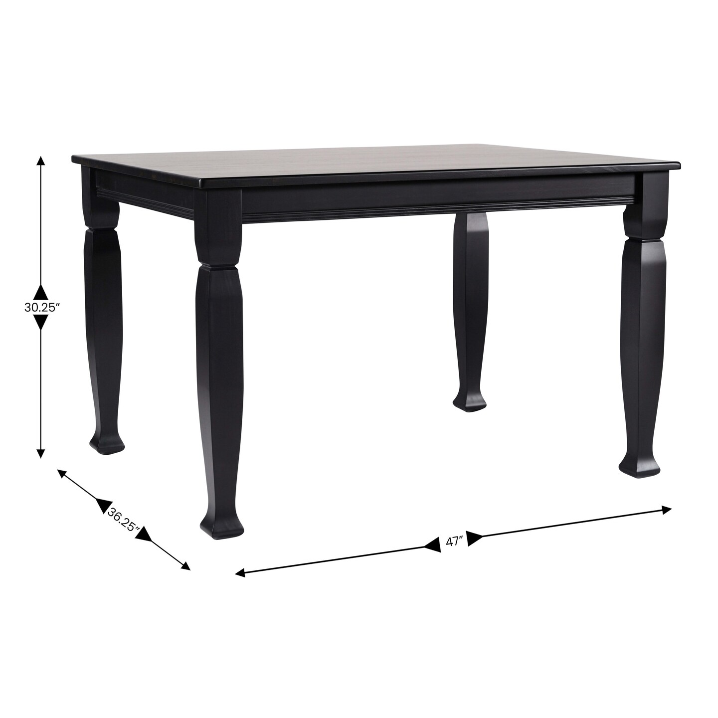 Merrick Lane Finnley Wooden Dining Table with Sculpted Legs