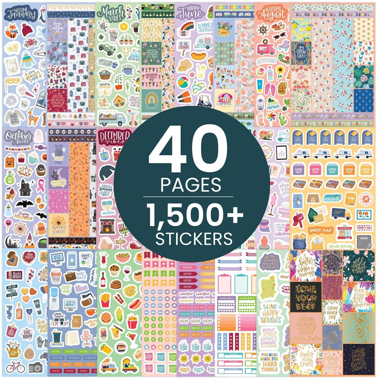 bloom daily planners 40 Page Sticker Book, Volume 1 - Stickers Make Everything Better