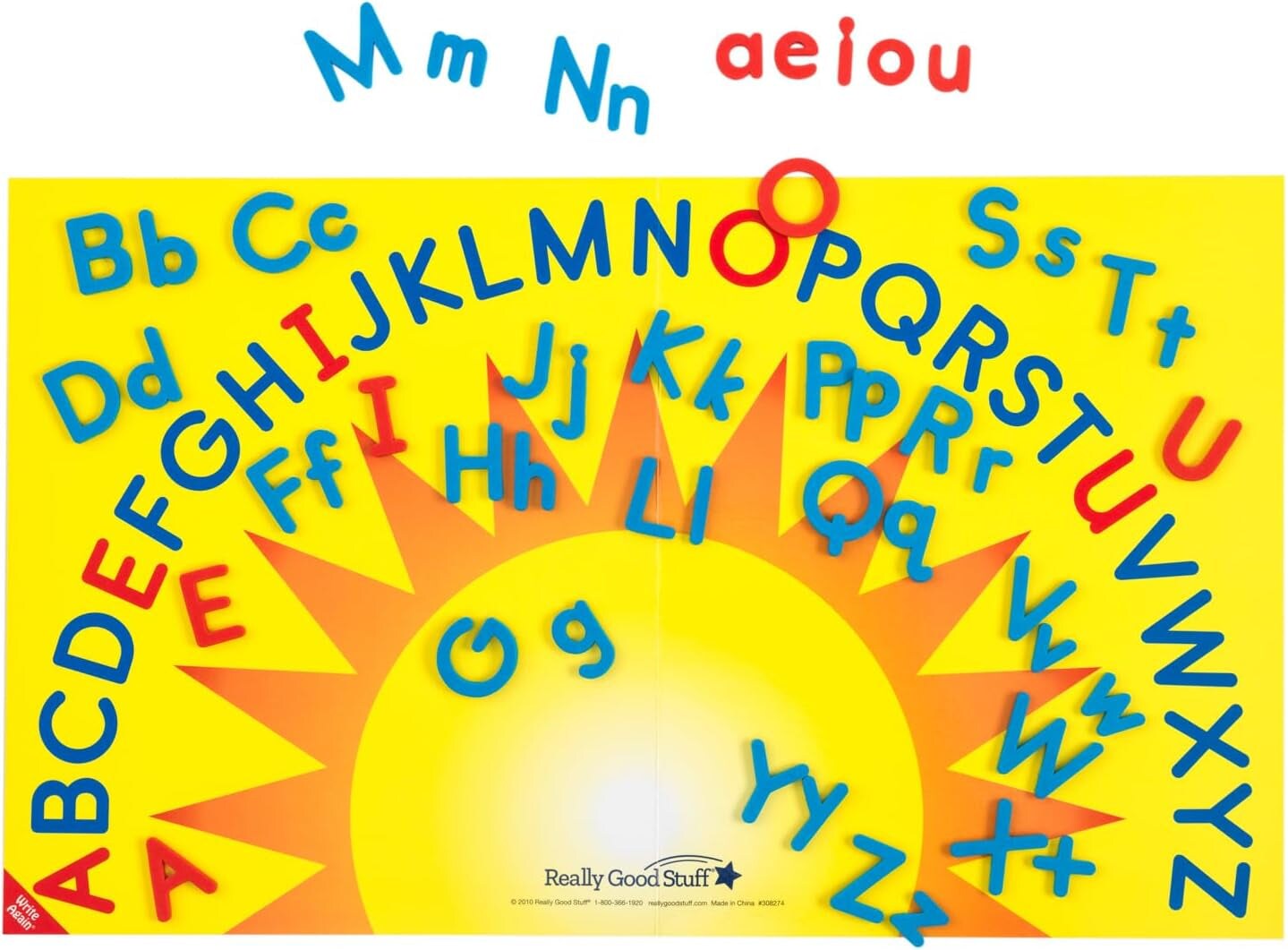 Alphabet Arch Literacy Center - Letter Recognition Activity - Includes 2 Play Mats, Foam Letters, Task Card Size 9&#x22; by 6&#x22;, Instructional Guide, and Storage Bag