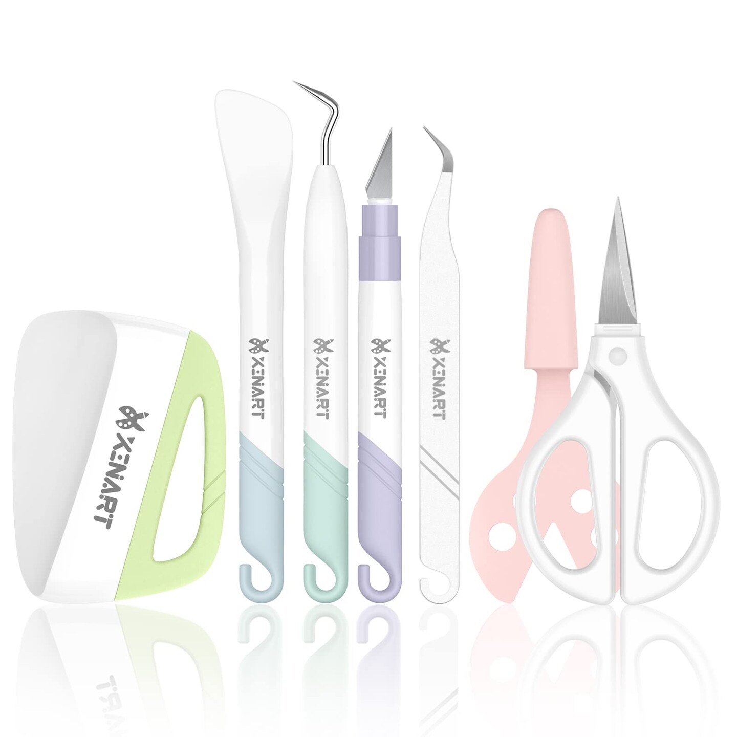 6 tools Weeding Tools Set for Vinyl Craft Knife/Weeder/Scraper/Spatula/Tweezers/Scissors Basic Weed Removal Tool Kit Weeding Cardstock