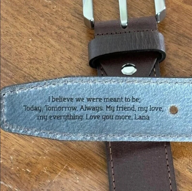 Genuine Leather Personalised Mens Belt Handmade Personalised - Main Image