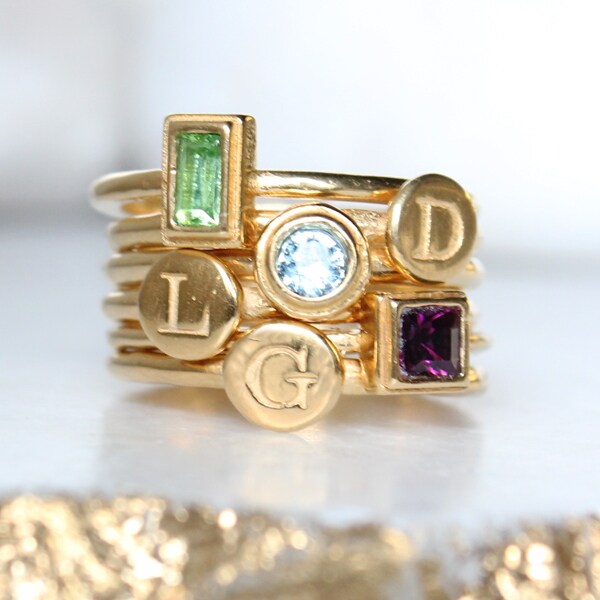 Design your Own Set of Gold Stackable Rings | Stacking rings with