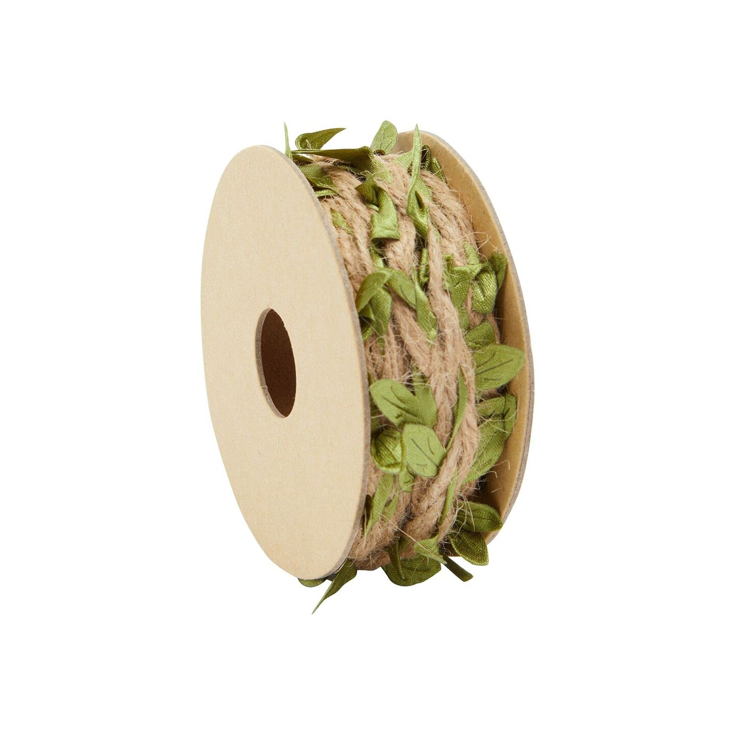 Juvale Burlap Leaf Ribbon - Jungle, Safari & Fairy Party, Enchanted Forest Decor, Vines for Crafts (4 Rolls, 65.6 Ft Total)