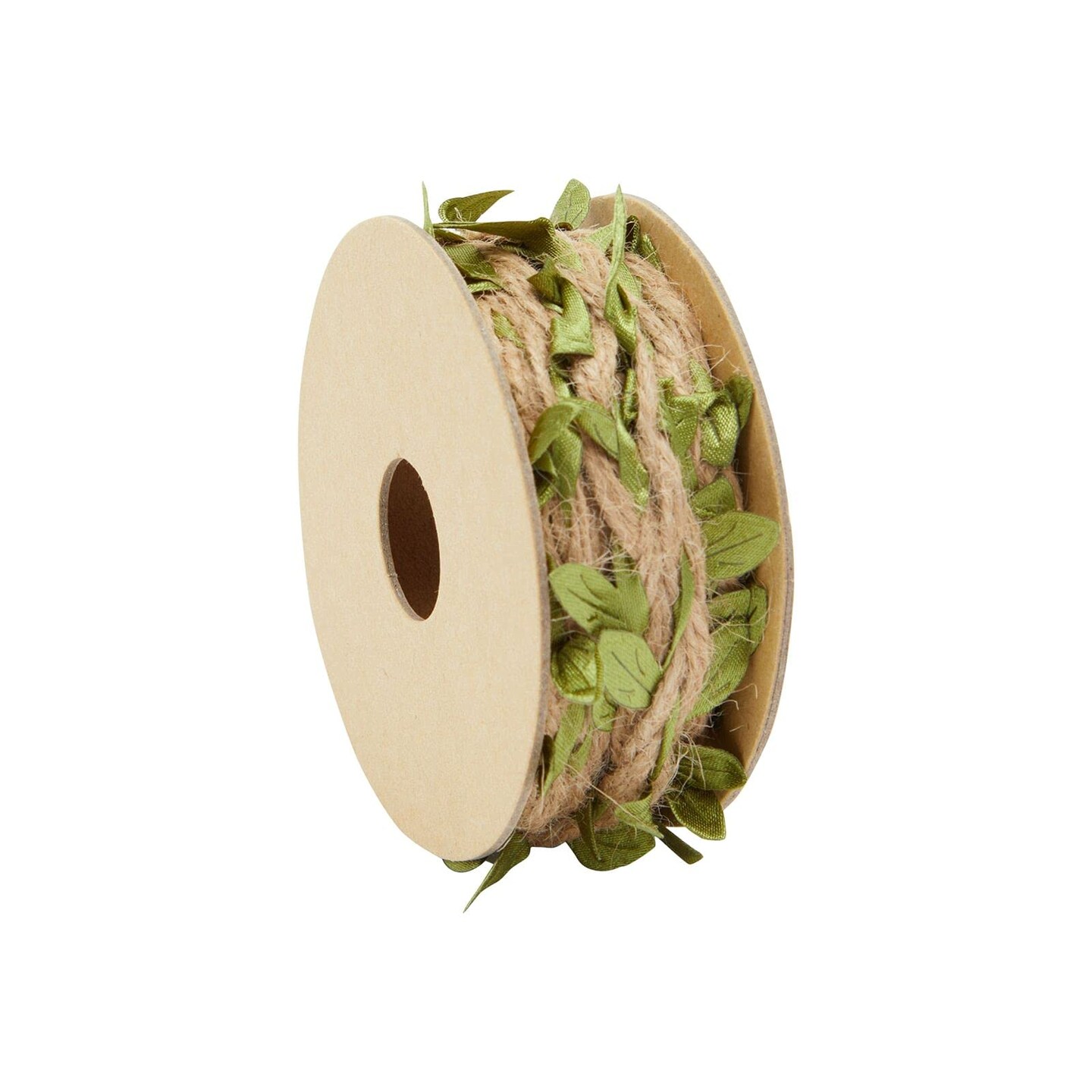 Juvale Burlap Leaf Ribbon - Jungle, Safari &#x26; Fairy Party, Enchanted Forest Decor, Vines for Crafts (4 Rolls, 65.6 Ft Total)