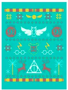 Harry Potter 4 Pack Symbols Blank Christmas Cards &#x26; Envelopes Set