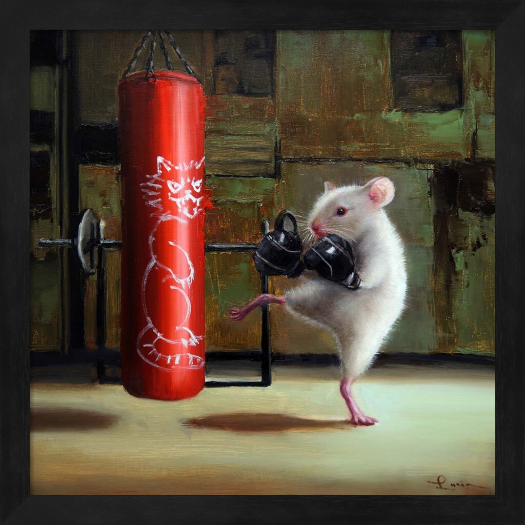 Gym Rat by Lucia Heffernan 13&#x22; x 13&#x22; Framed Wall Art