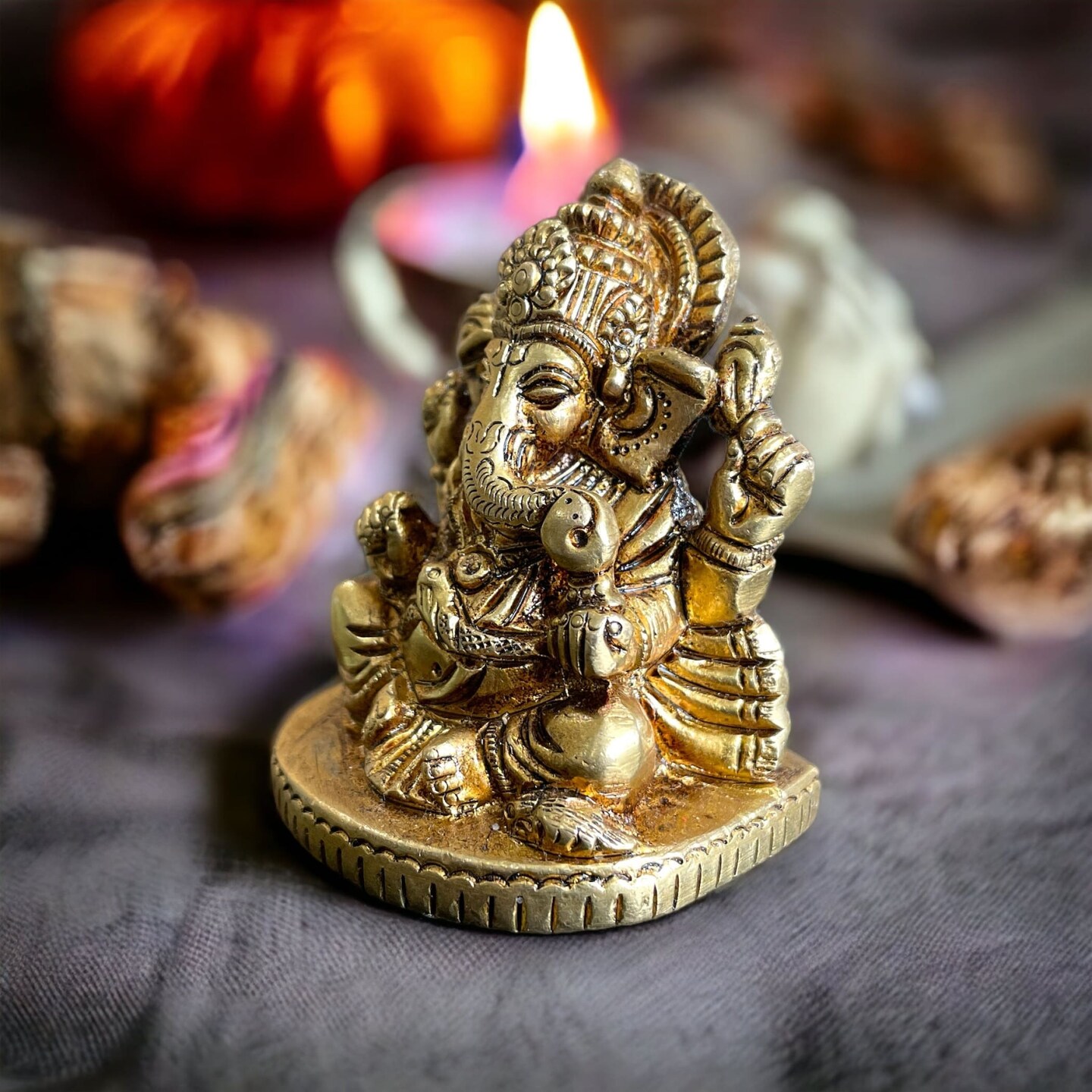 Ganesha Brass Idol, Altar, Deity, Ganesh Idol, Ganapati Idol, Ganesha Statue, Ganapati Idol, Diwali Gift