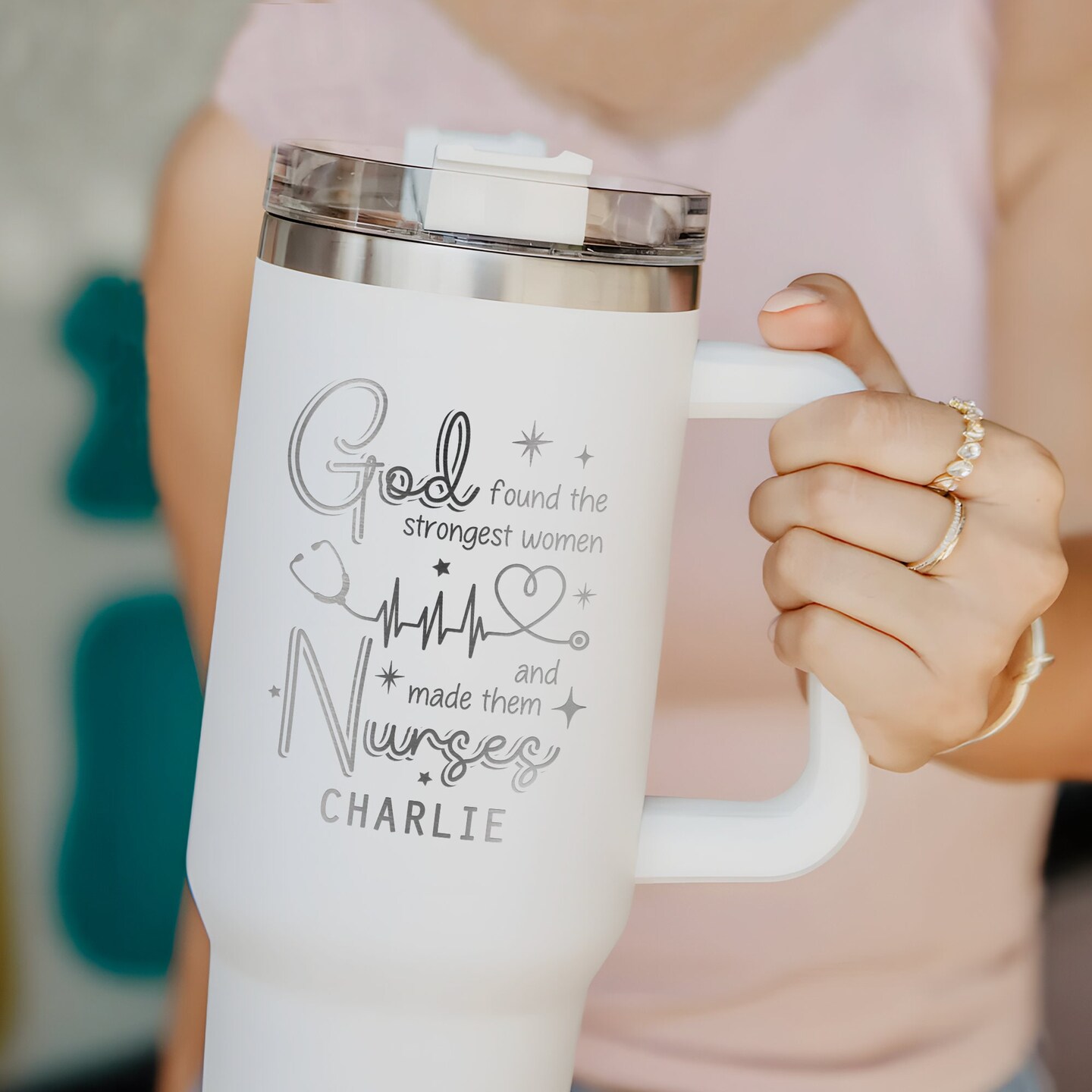 まゆやんれとりばー専用　三越ブルージュ　リビングテーブル　CLT21　美品 Custom 40 oz Bible Verse Tumbler Laser Engraved Nurse Appreciation