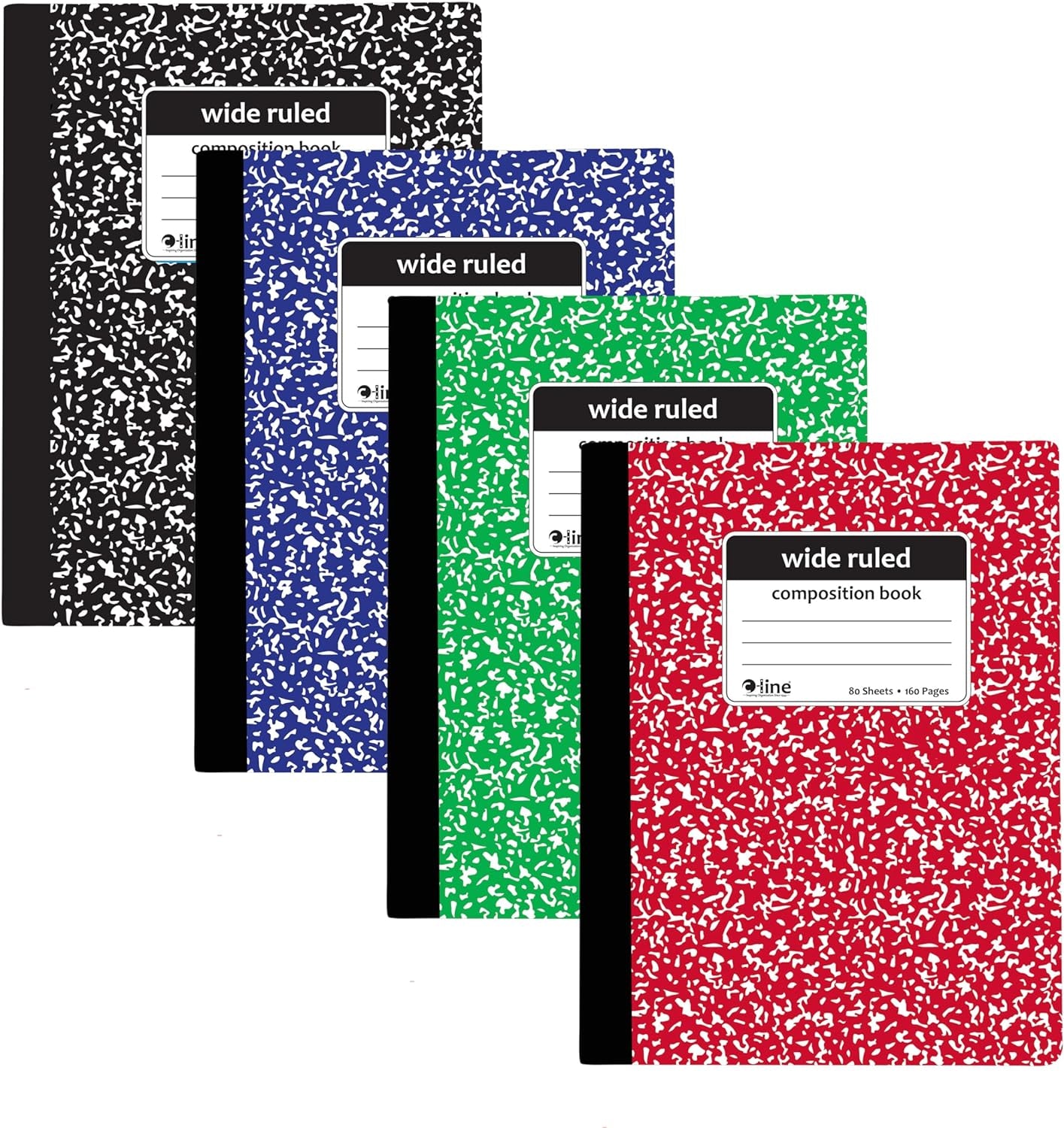 Composition Notebook, Wide Ruled, Marble Cover, 1 Notebook, Color May Vary (22010)