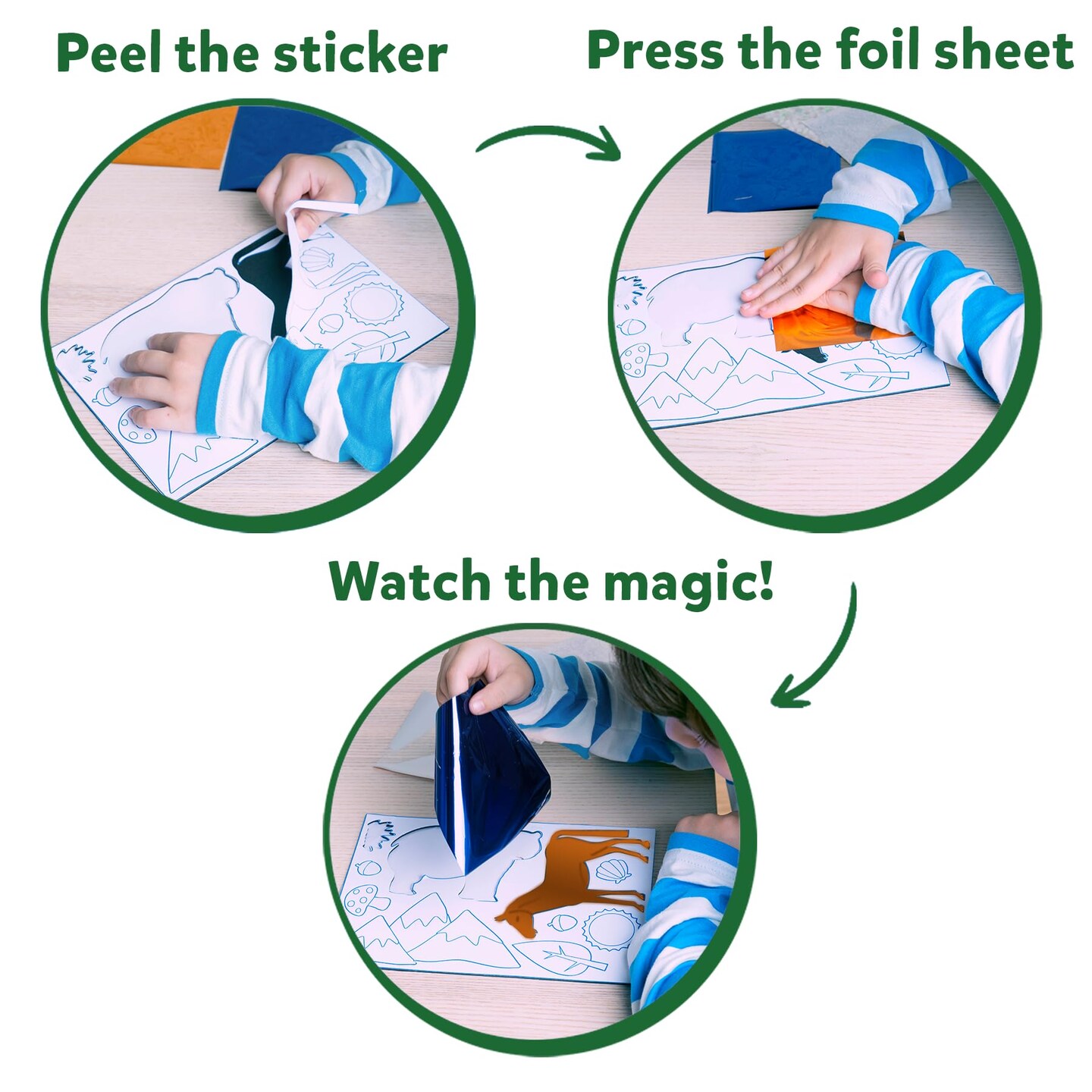 Art & Craft Activity - Foil Fun Animals, No Mess Art for Kids, Craft Kits & Supplies, DIY Creative Activity, Gifts for Boys & Girls Ages 4, 5, 6, 7, 8, 9, Travel Toys