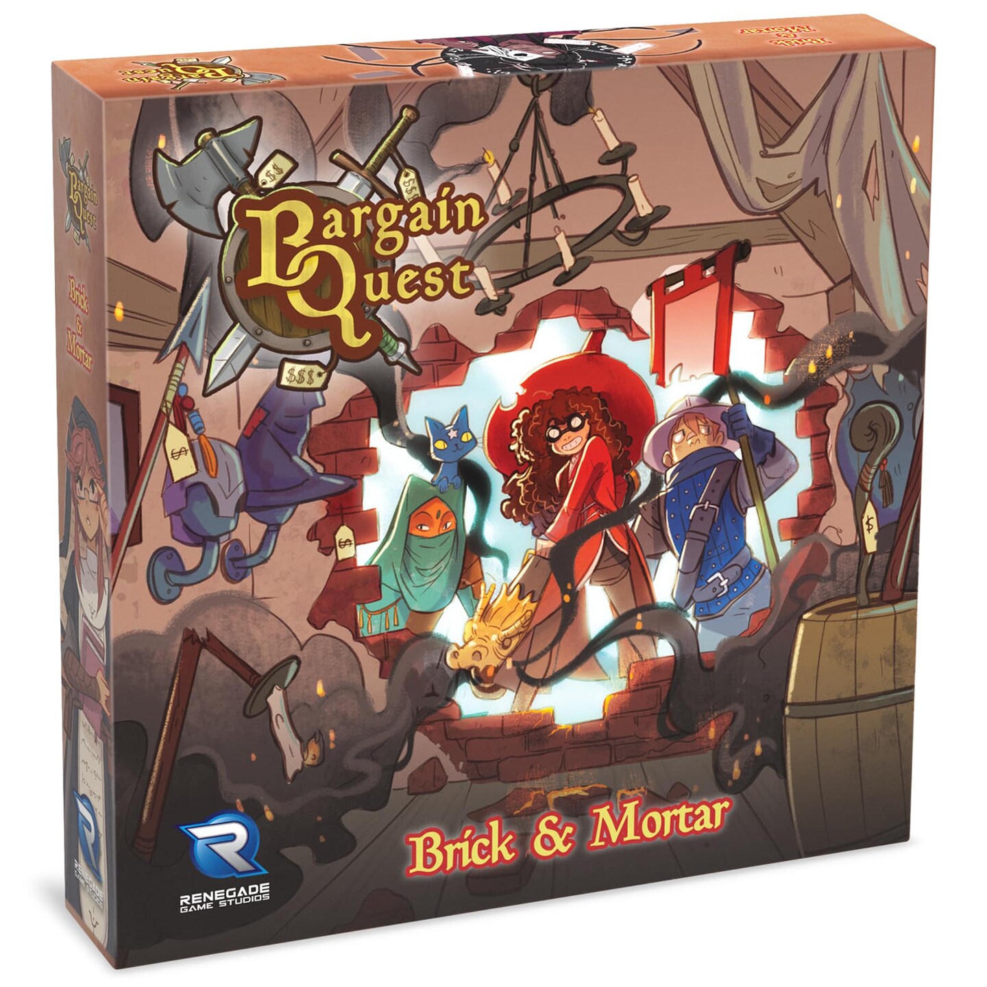 Renegade Games Studios: Bargain Quest Brick &#x26; Mortar Expansion - Ages 8+, 2-6 Players, 45 Min