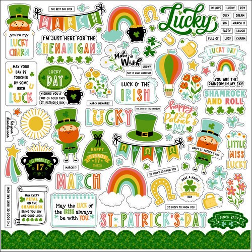 Echo Park Happy St. Patrick&#x27;s Day 12 x 12 Cardstock Stickers