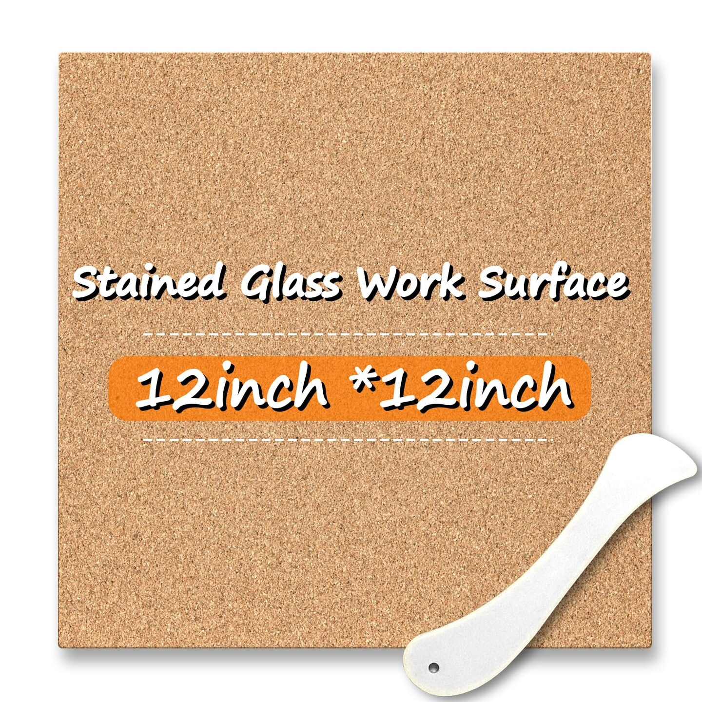 12&#x22; X 12&#x22; Stained Glass Supplies, 1/2&#x22; Thick Heat Resistant Stained Glass Work Surface, Stain Glass Tools and Supplies to Protect Table and Countertops from Damage - by Godora