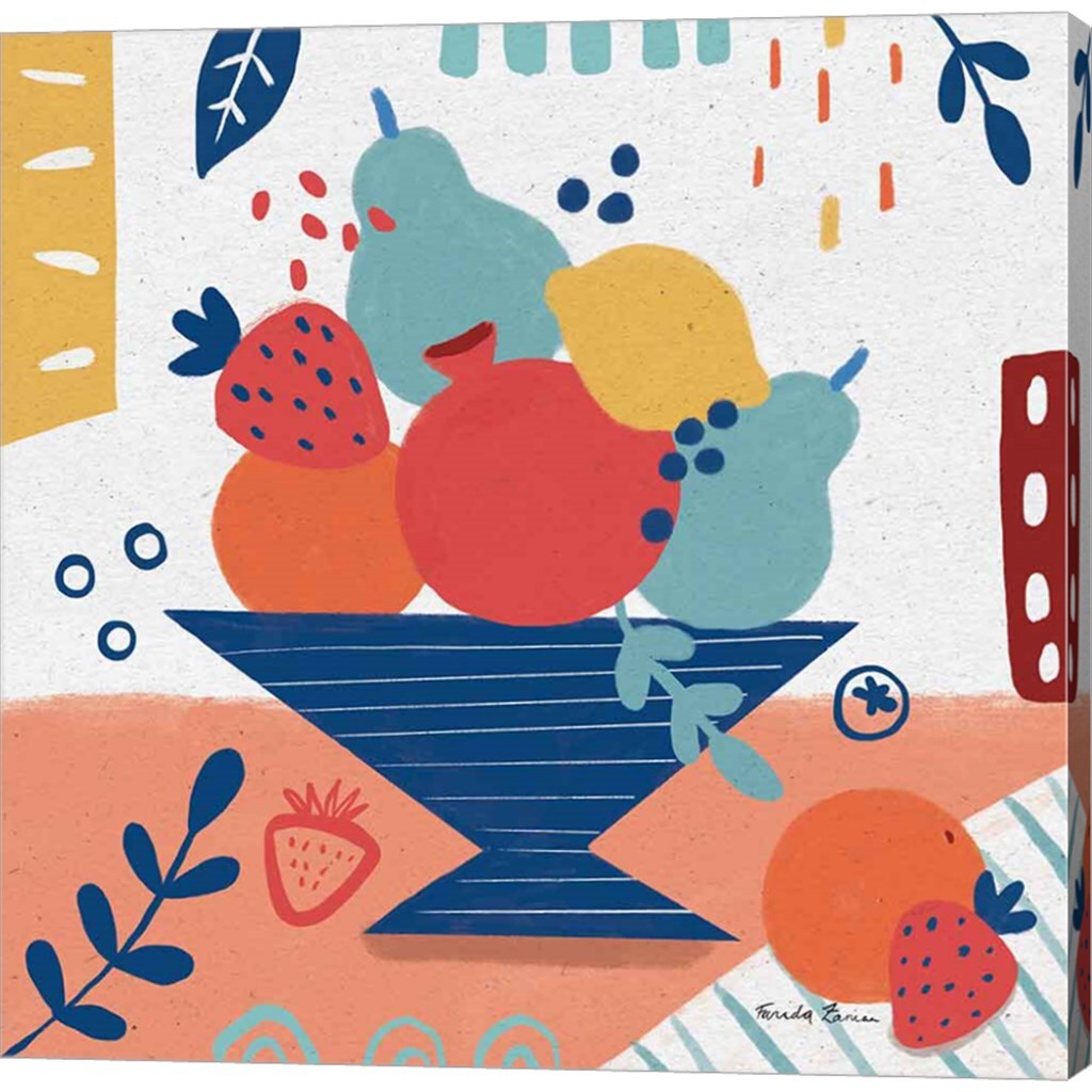 Fruit Still Life II by Farida Zaman 12" x 12" Canvas Wall Art