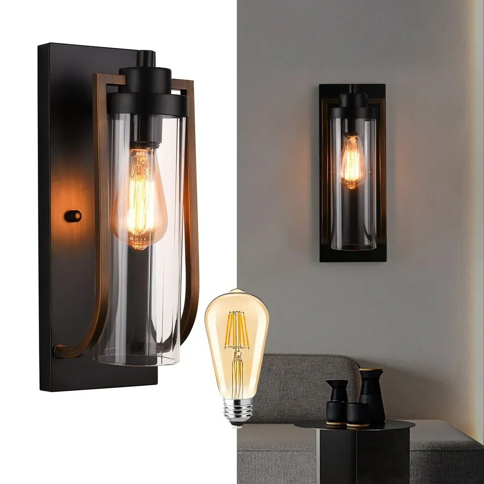 Retro Wall Lamp Retro Industrial Farmhouse Rustic Wall Sconce Iron Loft Light