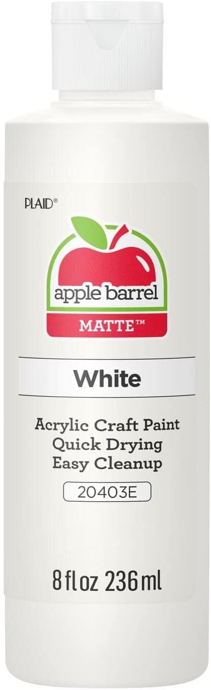 Acrylic Paint in Assorted Colors (8 Oz), 20403 White