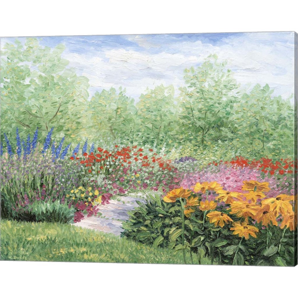Impressionistic Garden by Kevin Dodds 20" x 16" Canvas Wall Art