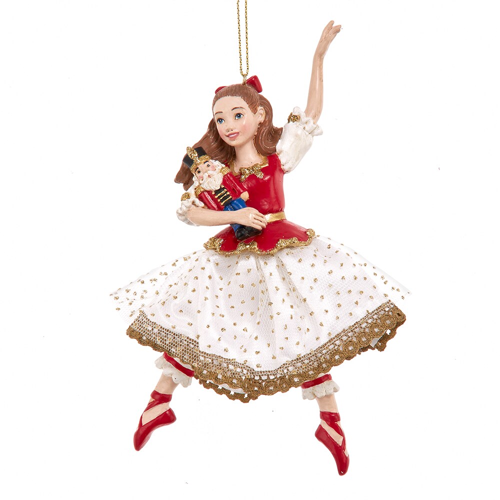 6.5&#x22; Clara With Nutcracker Ornament