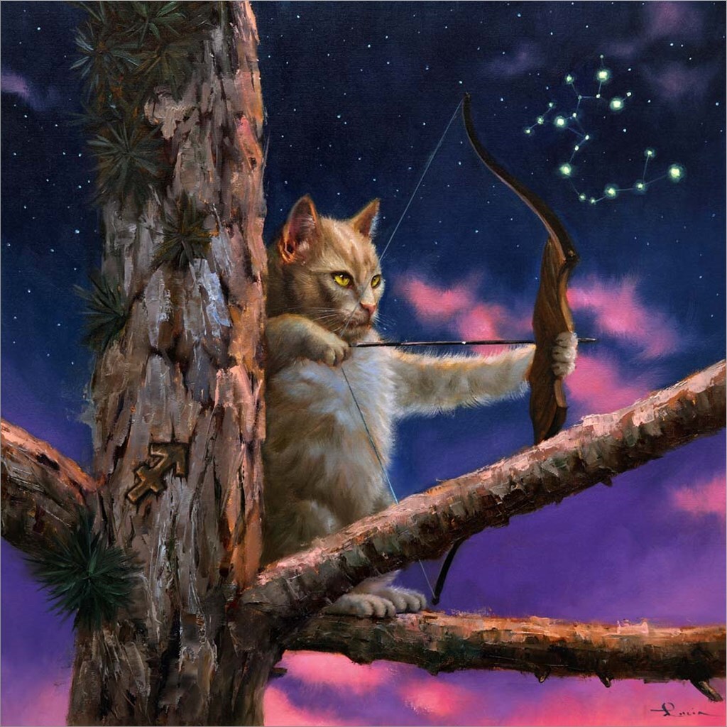 Sagittarius by Lucia Heffernan 12&#x22; x 12&#x22; Canvas Wall Art