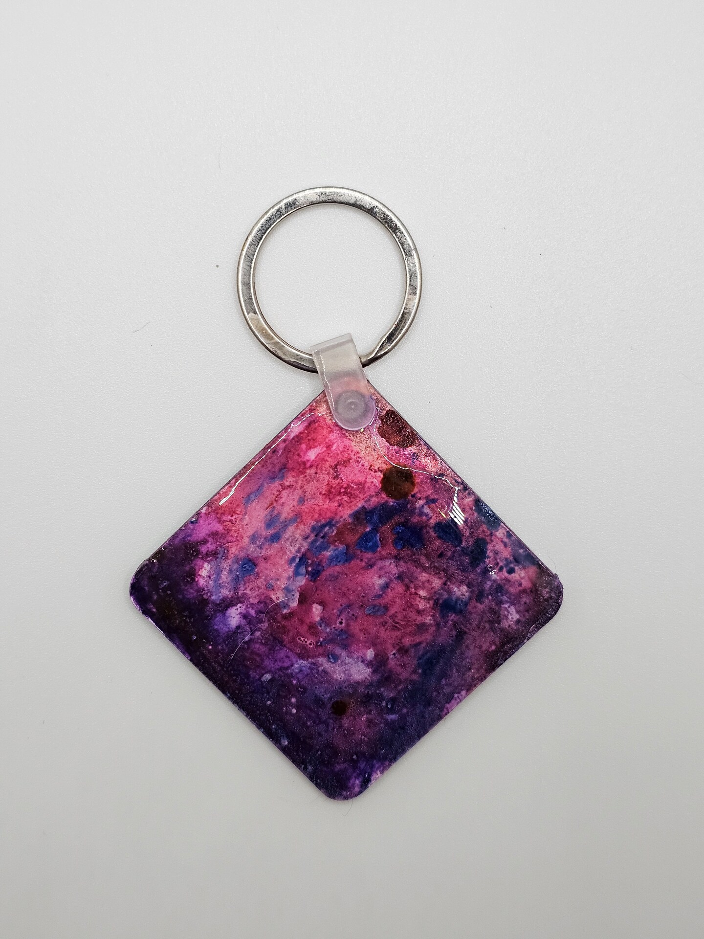 Purple and Pink Alcohol Ink Keychain | MakerPlace by Michaels