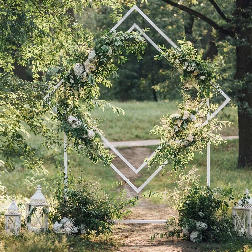 6.8ft Wedding Arch Background Stand Metal Backdrop frame for Wedding Party Decor