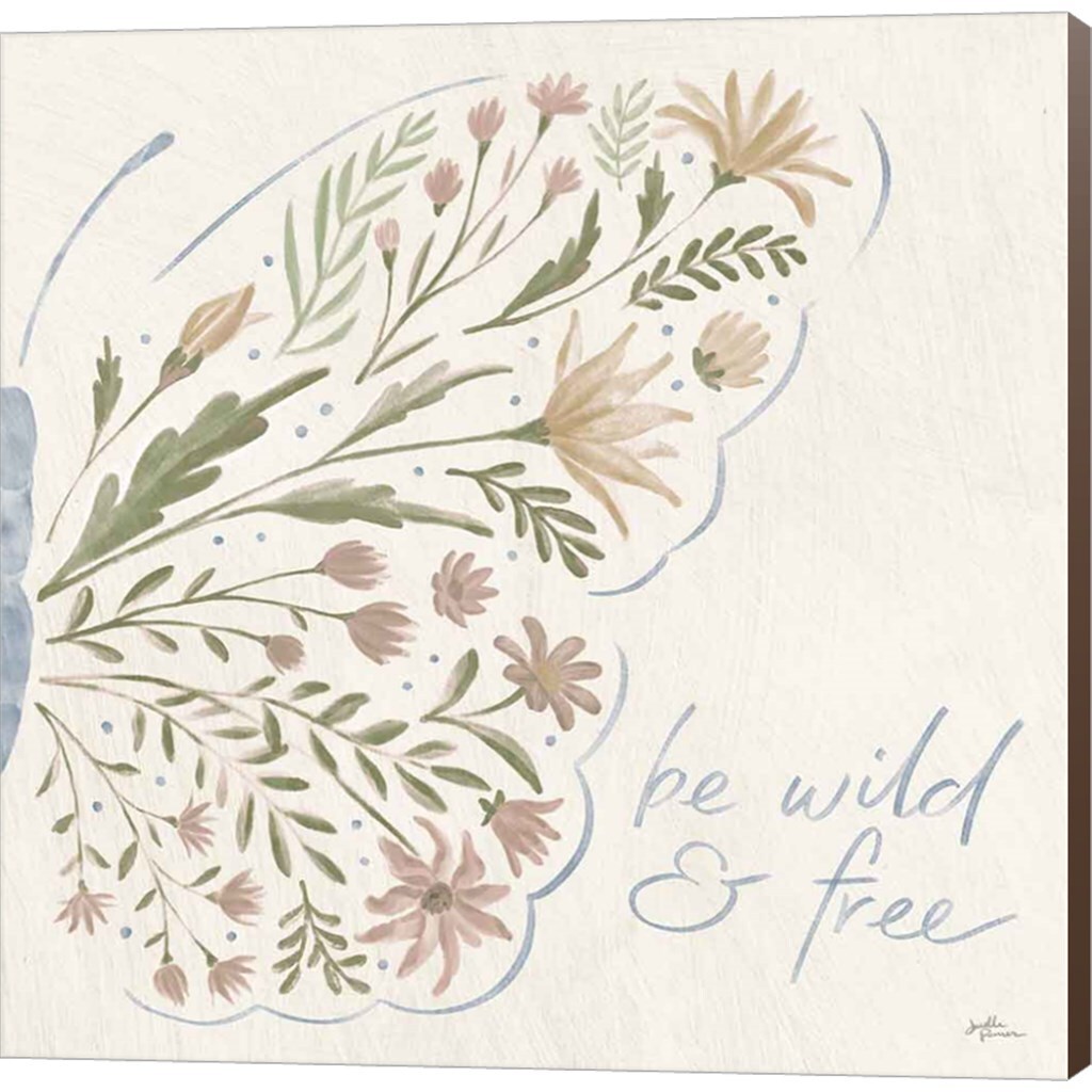 Wildflower Vibes VII Neutral by Janelle Penner 12" x 12" Canvas Wall Art