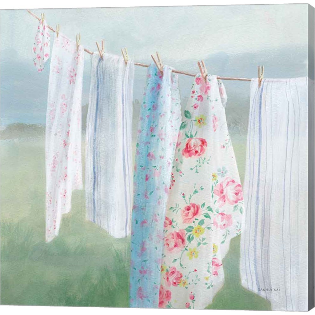 Laundry Day I by Danhui Nai 12&#x22; x 12&#x22; Canvas Wall Art