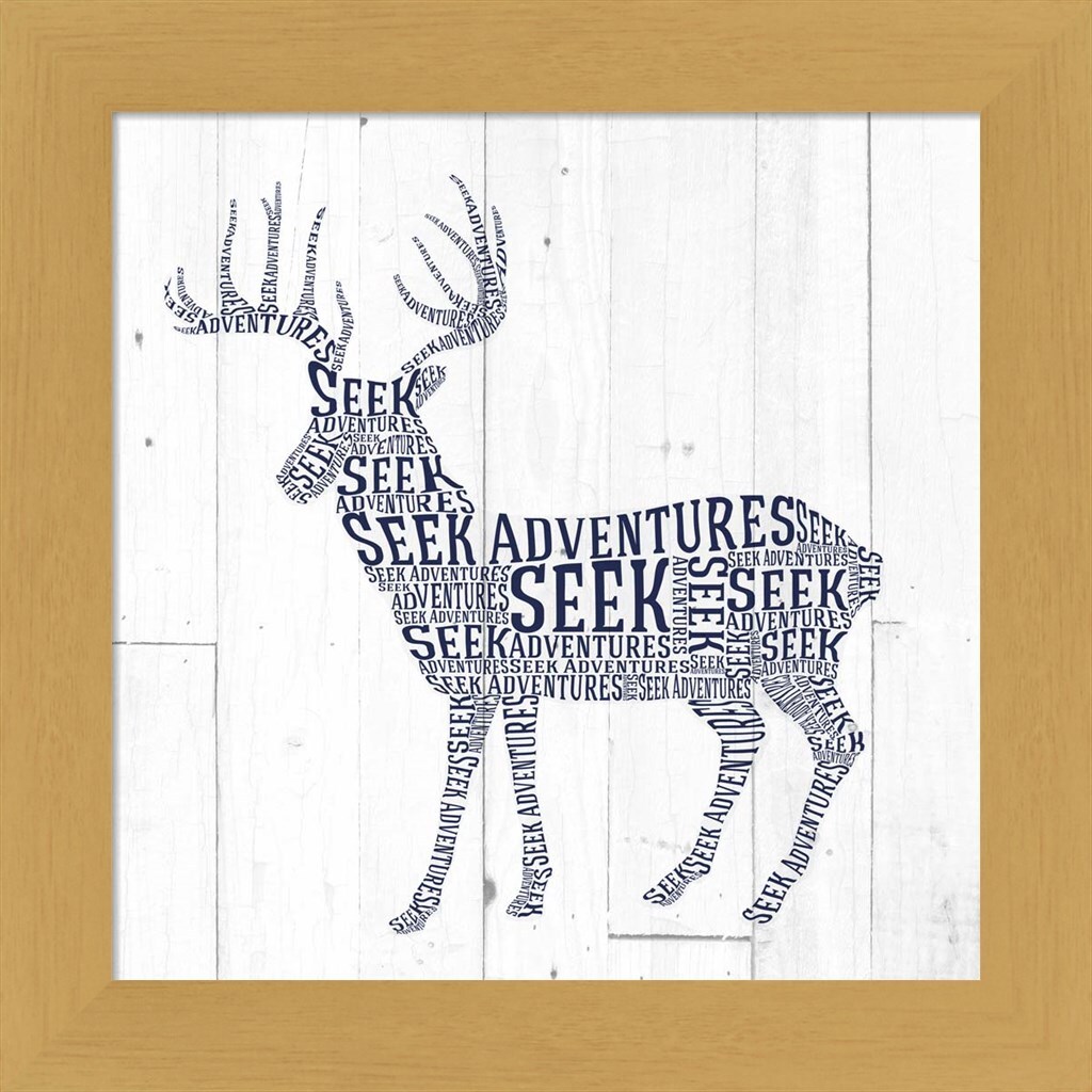 Deer Shiplap by Aubree Perrenoud 13&#x22; x 13&#x22; Framed Wall Art