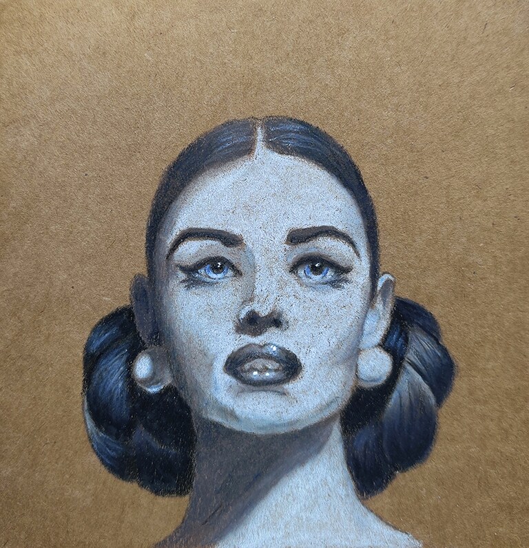 Intro to Blending Prismacolor - Grayscale Portrait
