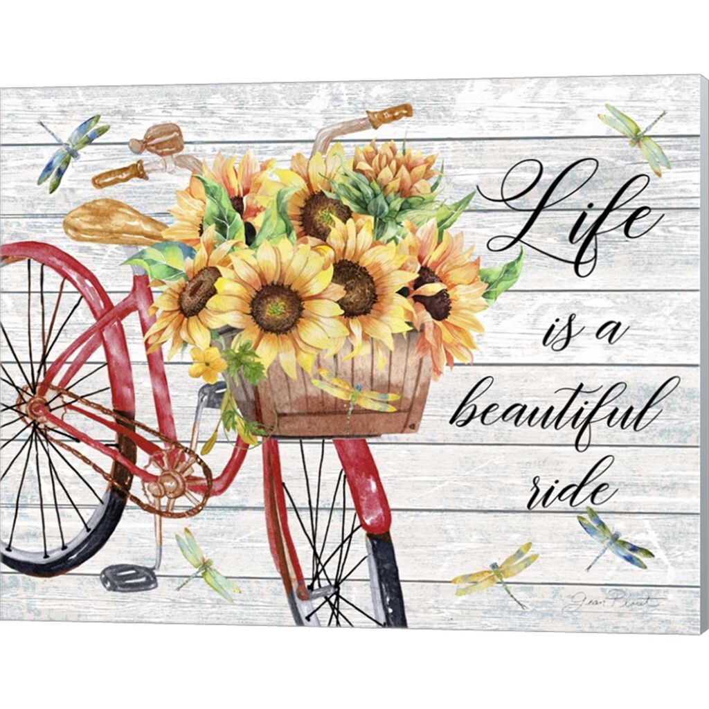 Bicycle Inspirations A by Jean Plout 20" x 16" Canvas Wall Art