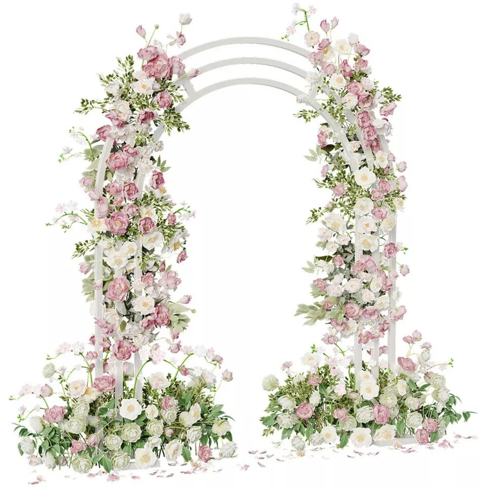 Heavy Duty Arch Backdrop Stand Garden Metal Arbor Frame For Wedding Party Stage