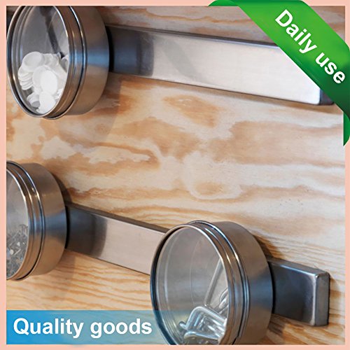 6 Pck Strong Rare Earth Neodymium Magnets, Heavy Duty Bar Magnets with Double-Sided Adhesive, Powerful Pull Force, perfect for Fridge, Garage, Kitchen, Science, Craft, Office, DIY 60x10x3mm