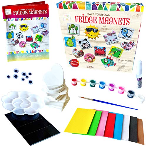 DIY Mini Tile Fridge Magnet Arts and Crafts Kit Gifts for Kids Girls Boys Ages 8 9 10 11 12 13 Teen Years and Up