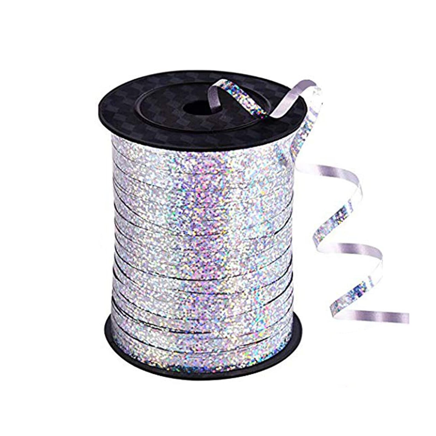 500 Yards Silver Ribbon Curling Crimped, Balloon String Shiny Metallic Roll for Gift Wrapping Ribbon for Birthday Party Festival Art Craft Decor Florist Flowers Decoration