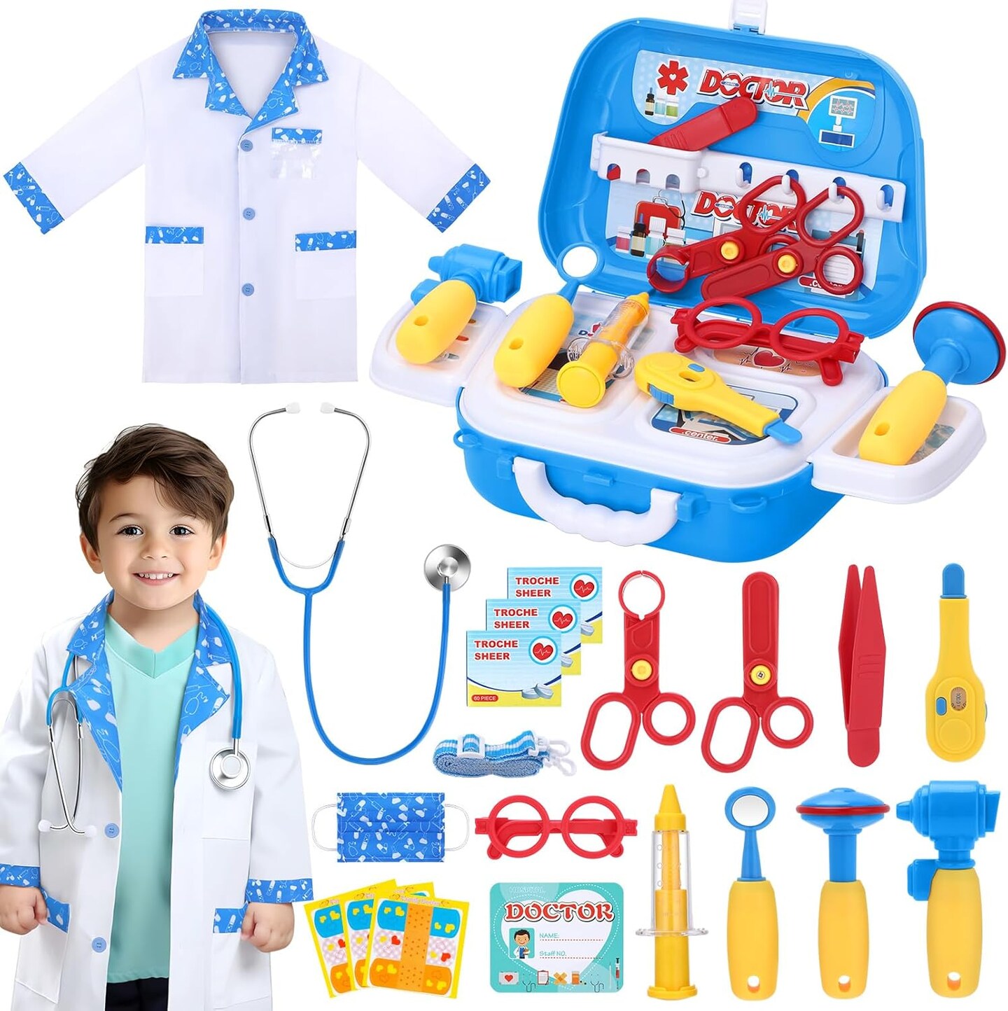 Kids Doctor Kit for Girls, Doctors kit for Kids 22 Pieces Doctor