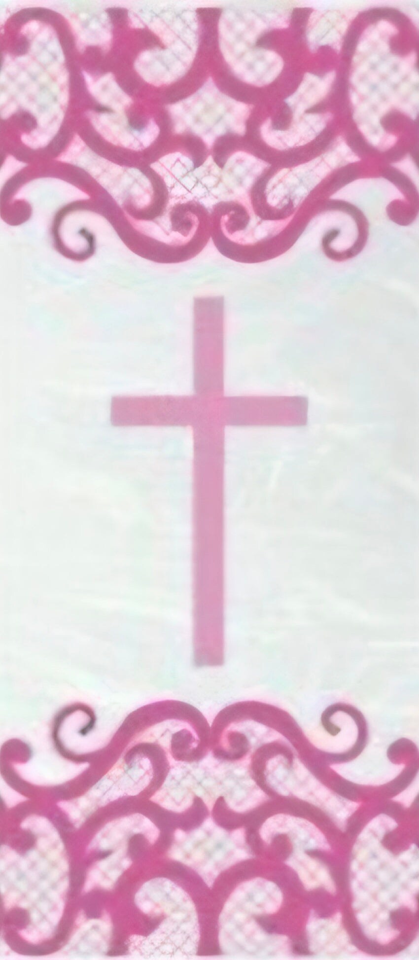 Fancy Pink Cross 20 Ct Cello Treat Bags Plastic 11 x 5 inches
