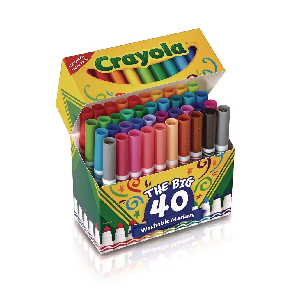 Crayola Ultra-Clean Broad Bullet Tip Washable Markers - Assorted Colors (1-Set)
