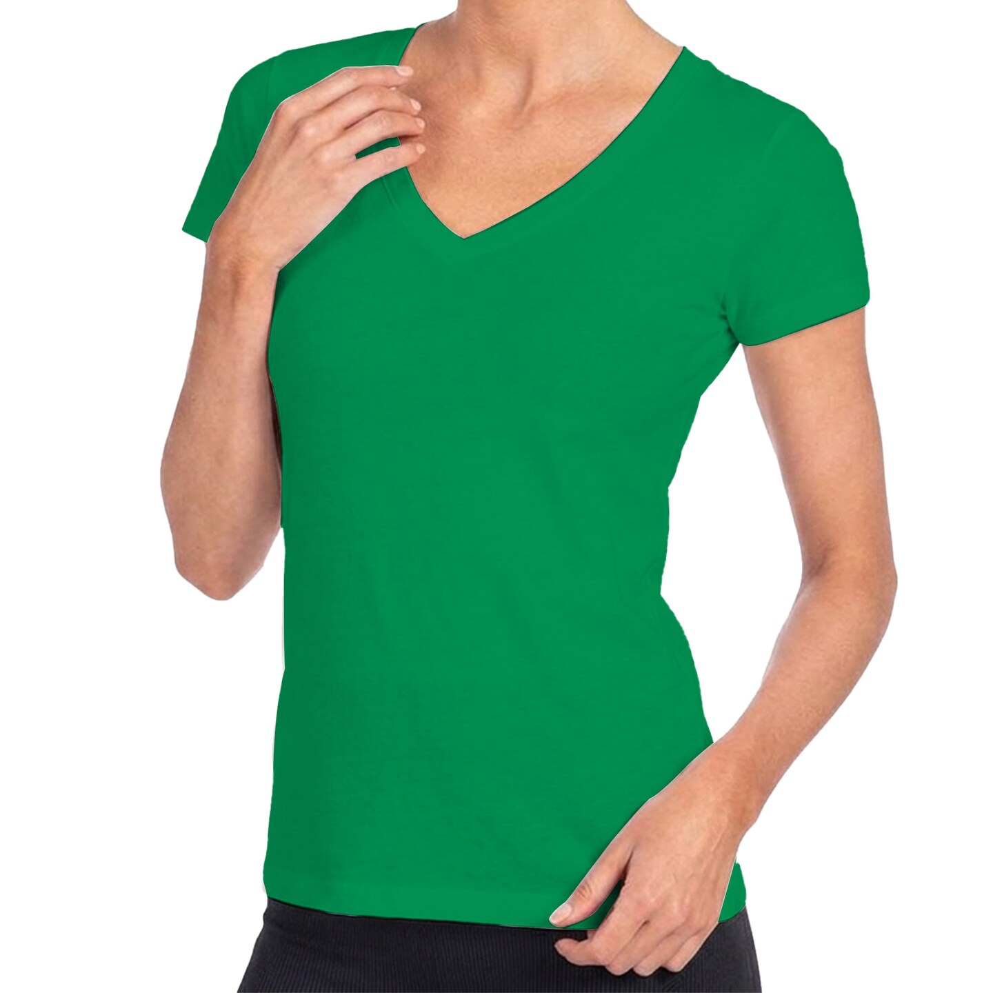 Next Level Women's Ideal V-Neck T-Shirt, Craft Light Solid Crewneck Tee