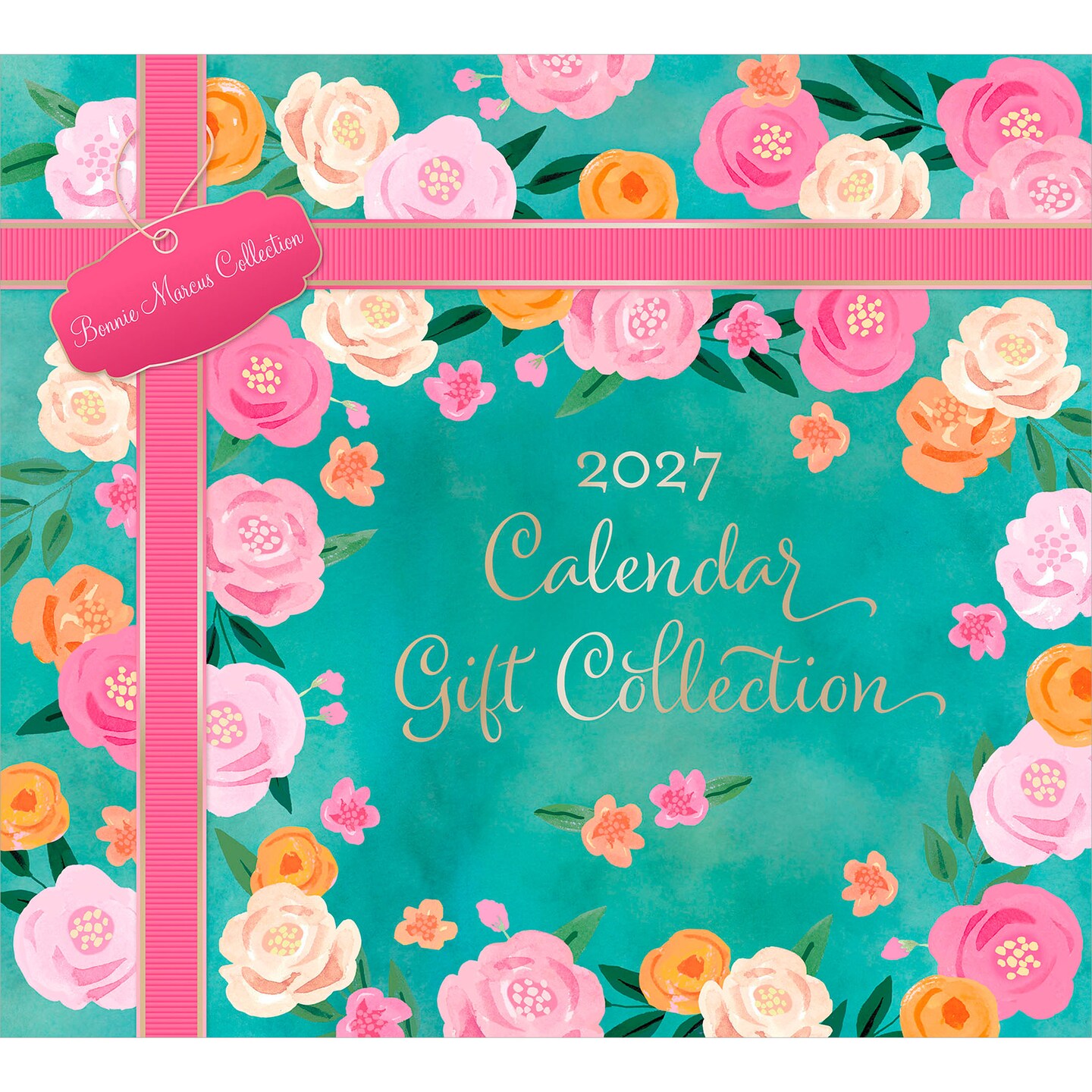 Bonnie Marcus OFFICIAL 2027 Gift Collection | Desk Pad & Wire-O Calendar & Pocket Planner | Sticker Sheet | Foil Stamped Cover