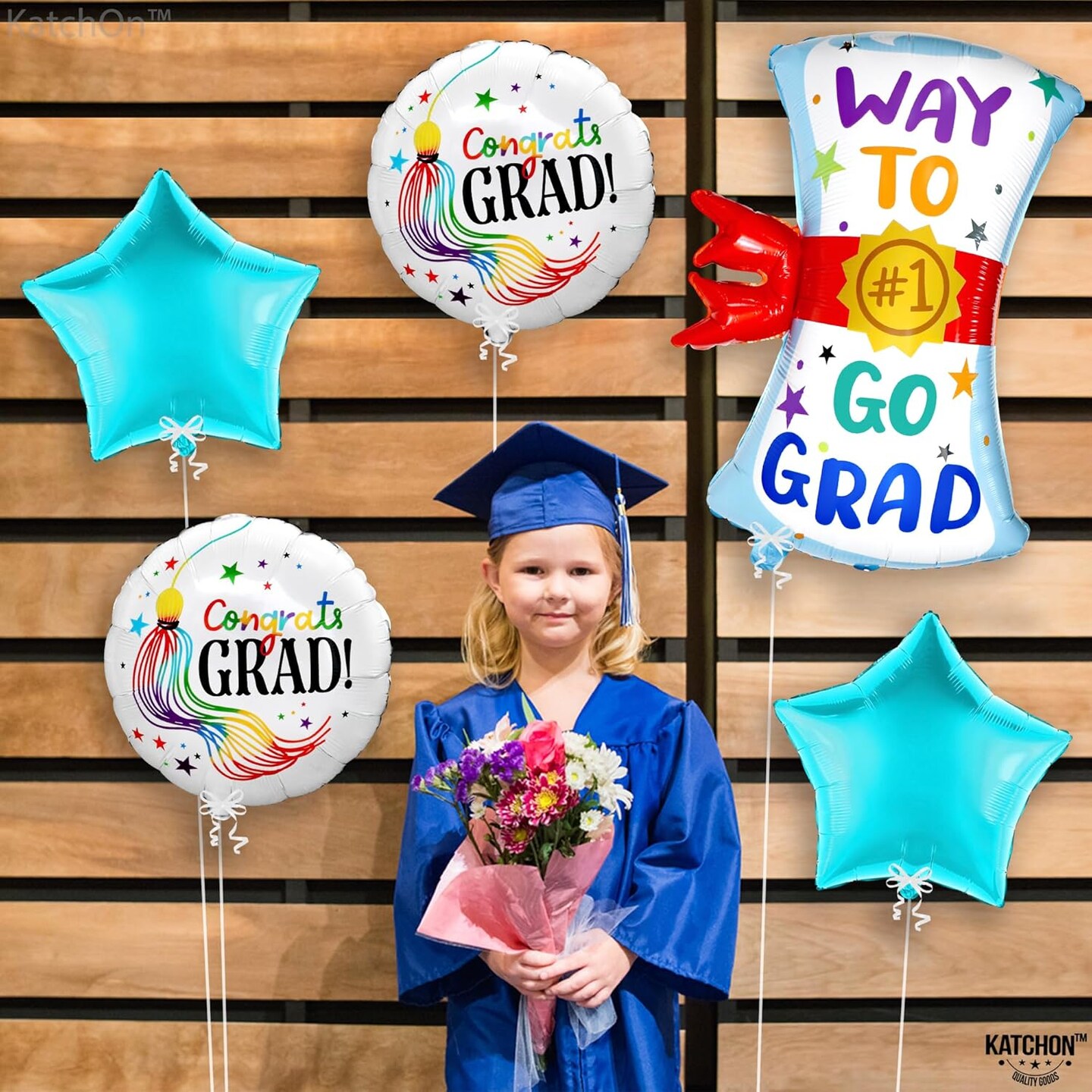 50Pcs Graduation Balloons 2026 - 12 Inch Black Gold and White Latex Party Decorations - Class of 2026 Congrats Grad Supplies for College, High School, and Nursing Graduation