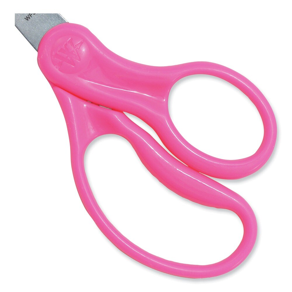 Westcott 5 in. Long, 1.75 in. Cut Length Pointed Tip Kids Scissors - Assorted Handles (12/Pack)