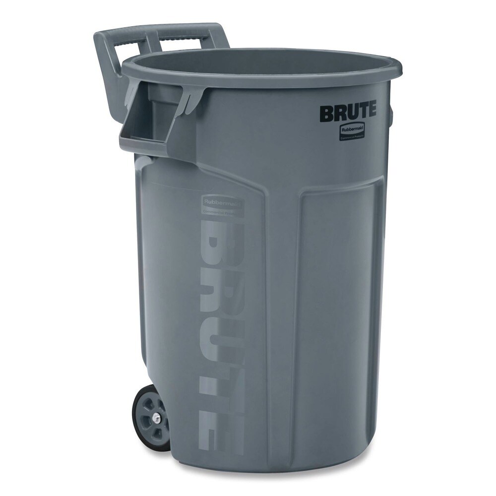 Rubbermaid Commercial BRUTE 44 gal Plastic Vented Wheeled Container - Gray
