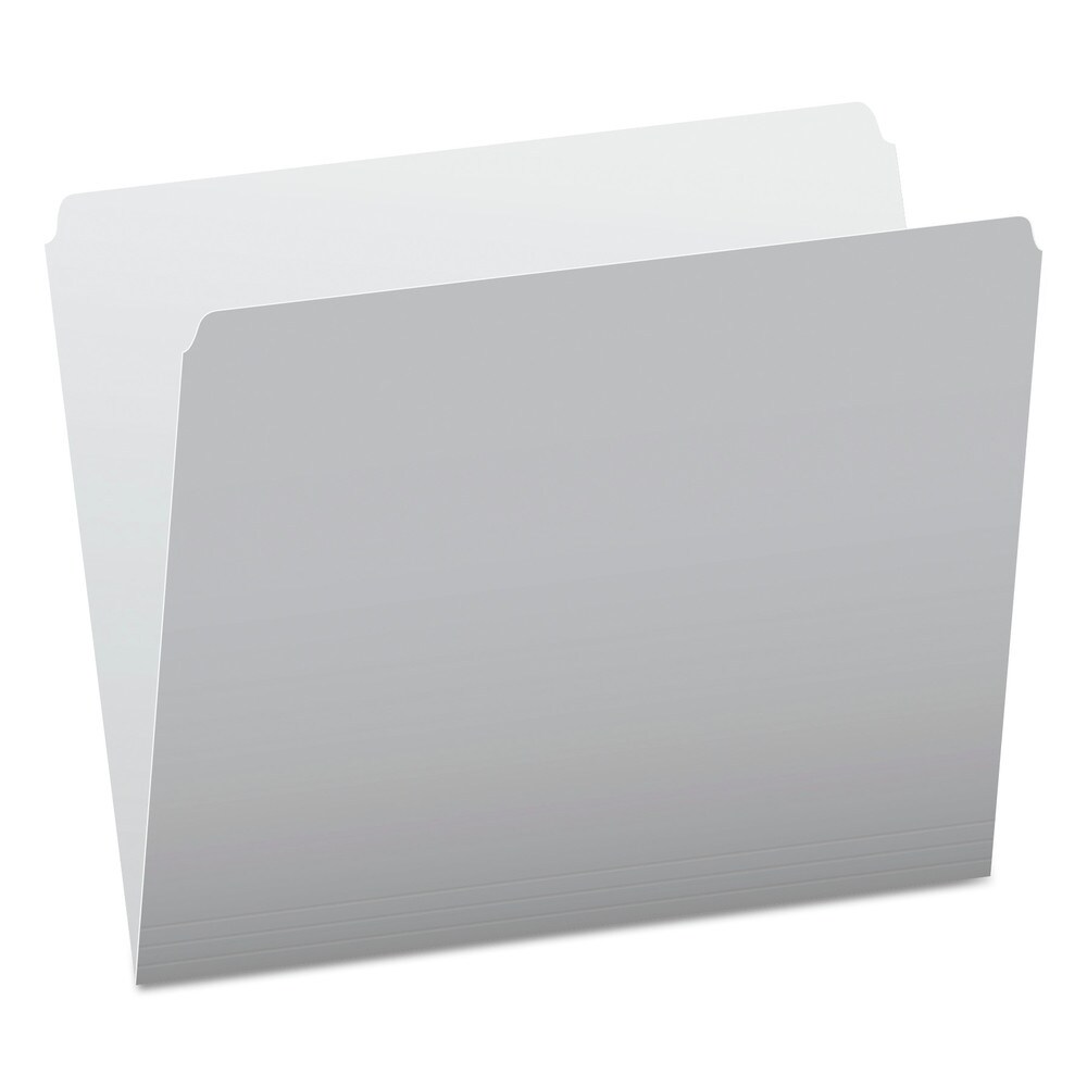 Pendaflex Letter Size Straight Tabs Colored File Folders - Gray/Light Gray (100/Box)