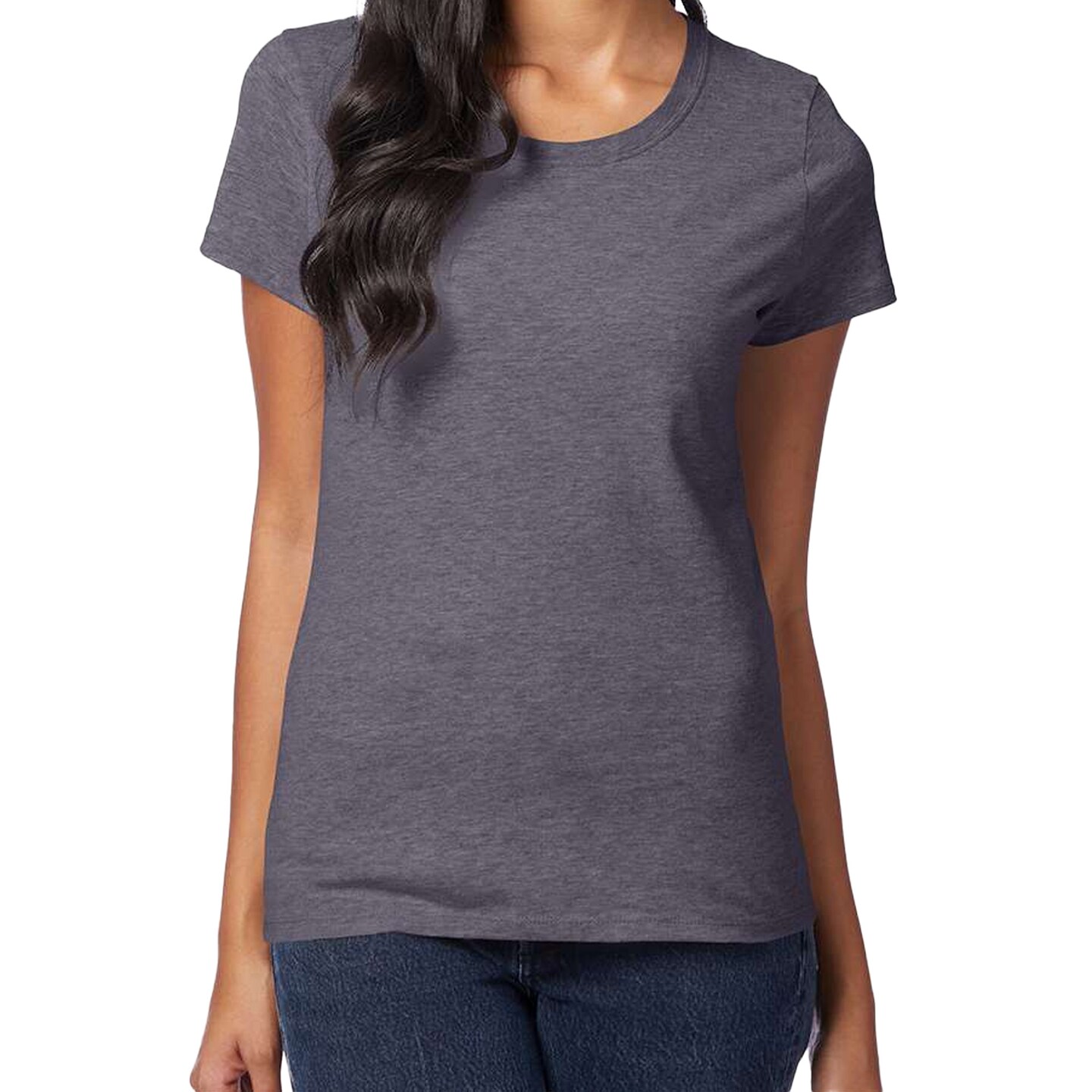 Hanes Women's Perfect-T Casual T-Shirt, Short Sleeve Crewneck Shirt for Layering & Crafting