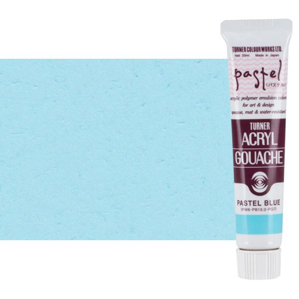 Turner Colour Works Acryl Gouache Artist Acrylic Paint - Single 20 ml Tube - Pastel Blue